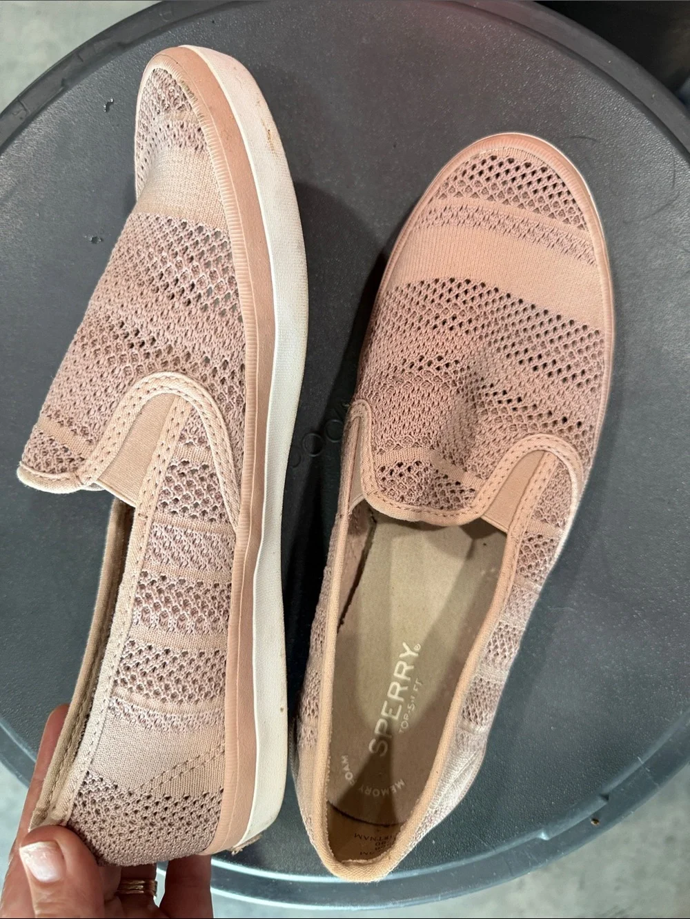 Sperry Women's Slip-On Knit Sneakers in Blush